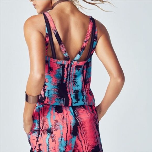 Fabletics multi strap Sleeveless haler lightweight Romper - Picture 3 of 6